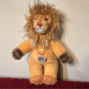 Vintage Original Steiff Lion Yello 14” 1971-76 standing w/ Tags & Button